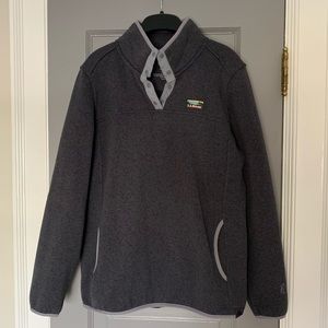 LL Bean Dark Gray Sweater Fleece Pullover
